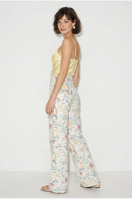 Hoge Taille Paisley Print Rechte Spijkerbroek - Image 5