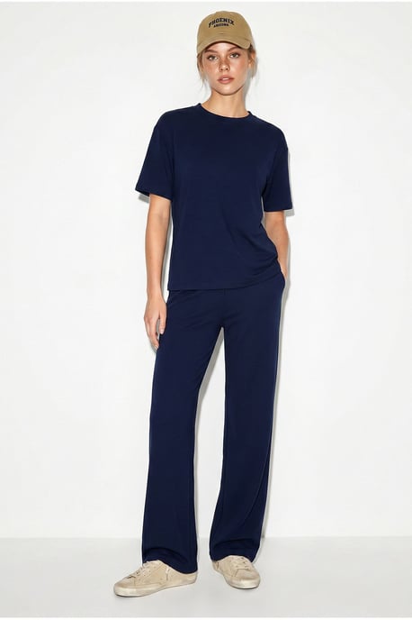 Ronde Hals T-Shirt en Broek Twee-Delige Set - Image 3