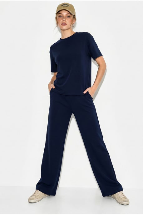 Ronde Hals T-Shirt en Broek Twee-Delige Set - Image 4