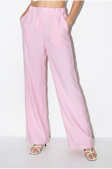 Gordelvrije Mouwloze Blouse en Wijde Broek Set - Image 5