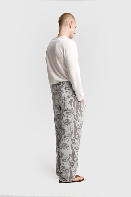 Heren Katoenen Bloemige Breipantalon - Image 2