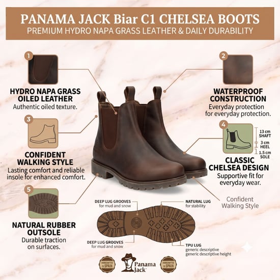 Panama Jack Waterdichte Chelsea Boots van Bruin Leer voor Heren - Biar C1 - Image 2