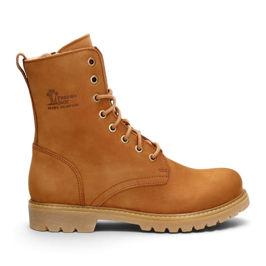 Panama Jack Waterdichte Warme Veterlaarzen van Bruin Leer voor Dames - Frisia-B44 - Image 1
