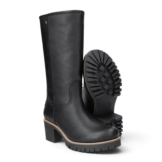 Panama Jack Waterdichte Hoge Winterlaarzen met Hak van Zwart Leer voor Dames - Patricia B17 - Image 4