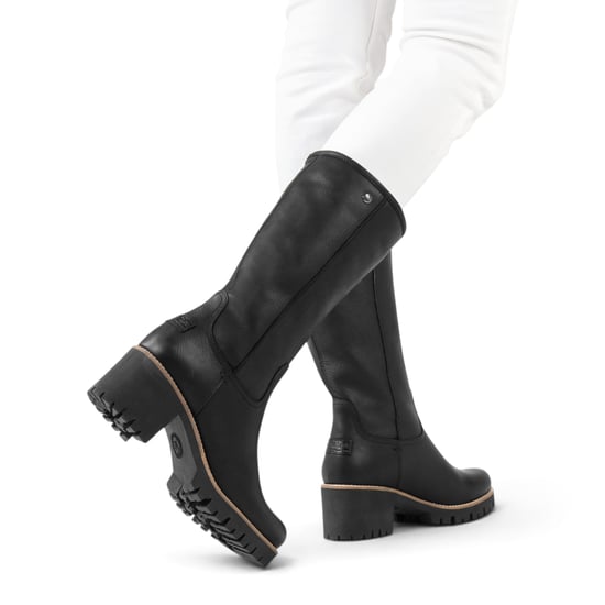 Panama Jack Waterdichte Hoge Winterlaarzen met Hak van Zwart Leer voor Dames - Patricia B17 - Image 5
