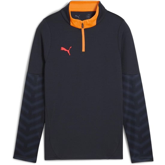 Puma Kinder-top met kwartritssluiting van drillstof (Marine / Rood) - Image 1