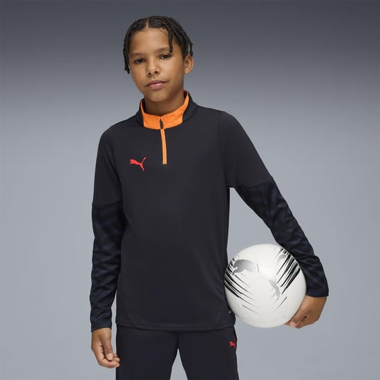 Puma Kinder-top met kwartritssluiting van drillstof (Marine / Rood) - Image 3