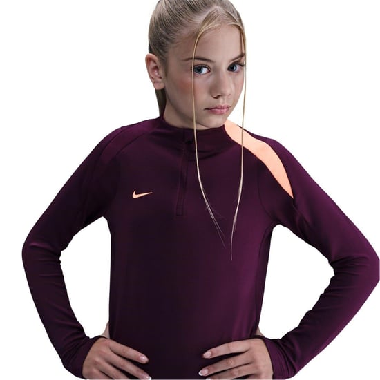 Nike Kinder-Swoosh-trui met kwartritssluiting van drillstof (Bordeaux) - Image 1