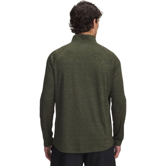 Under Armour Heren Tech Textured Half Zip Top (Groen) - Image 3