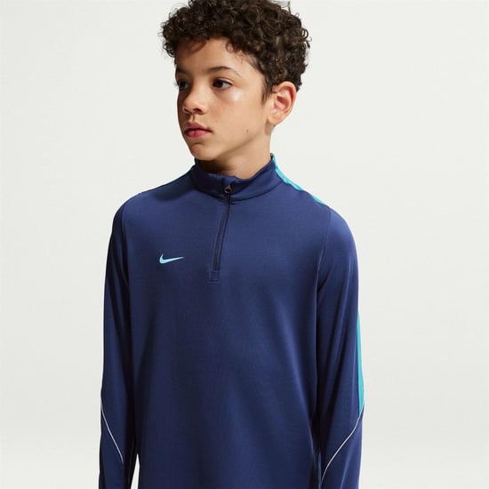 Nike Kinder-Swoosh-trui met kwartritssluiting van drillstof (Middernacht marine) - Image 1