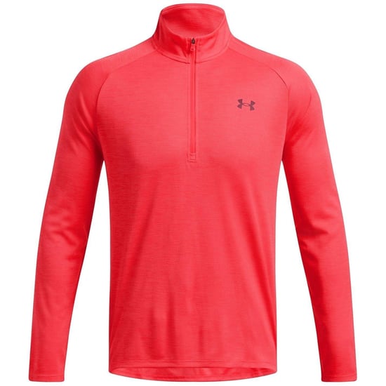 Under Armour Heren Tech Textured Half Zip Top (Racing Rood) - Image 1