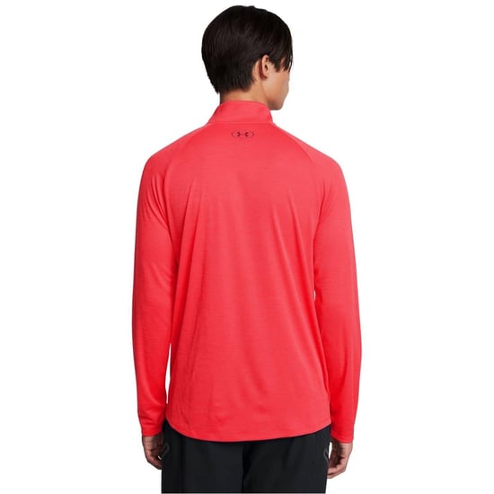 Under Armour Heren Tech Textured Half Zip Top (Racing Rood) - Image 3