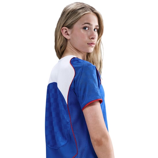 Nike Kinder-T-shirt met ruitjesmotief, „Total 90 Energy“ (Blauw/Wit) - Image 2