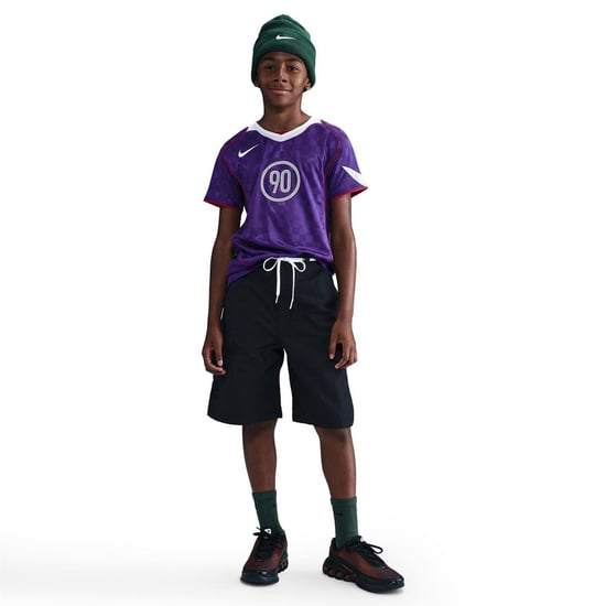 Nike Kinder-T-shirt met ruitjesmotief, „Total 90 Energy“ (Hof Paars) - Image 3
