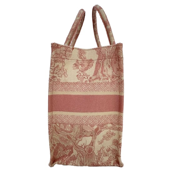 Dior Medium Book Tote Toile de Jouy geborduurde tas in roze canvas - Image 6