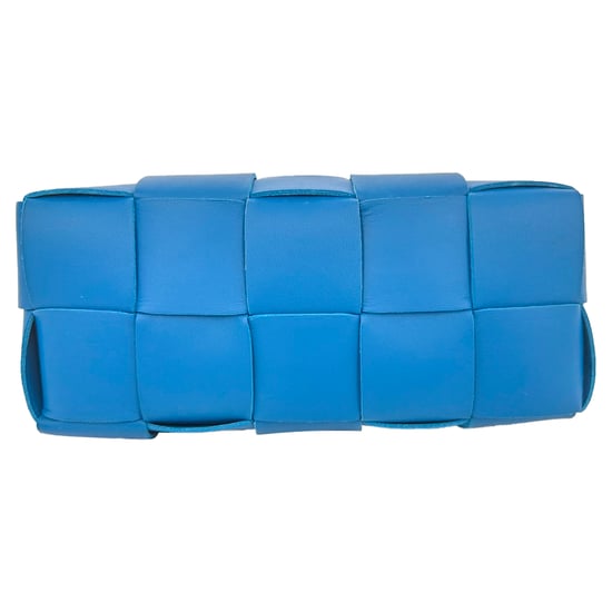 Bottega Veneta Small Brick Cassette schoudertas in blauw lamsleer - Image 4