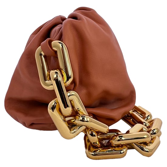 Bottega Veneta Chain Pouch Bag in bruin kalfsleer - Image 3
