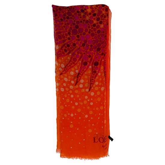 Loewe sjaal met levendige print in oranje modal - Image 3