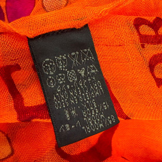 Loewe sjaal met levendige print in oranje modal - Image 6