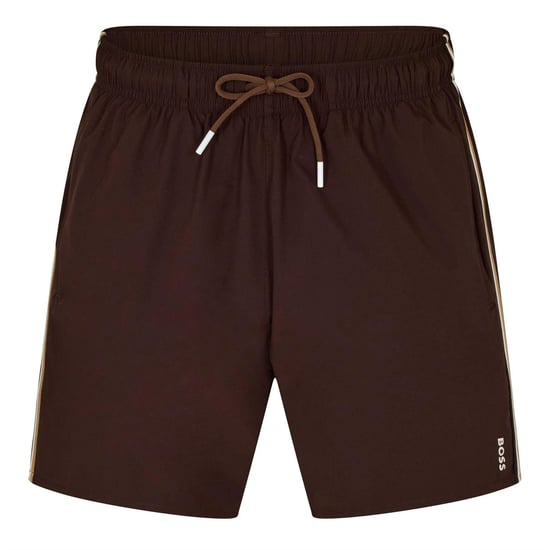 Boss Heren Iconic Logo Zwemshort (Donkerbruin) - Image 1