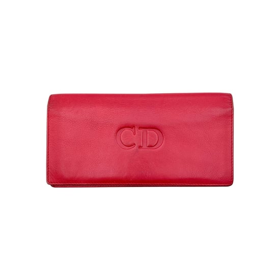 Dior Vintage leren portemonnee met reliëf CD-logo - Image 1
