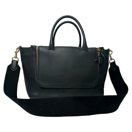 Anya Hindmarch Handtas met Bovenhandvat in Zwart Leer - Image 1