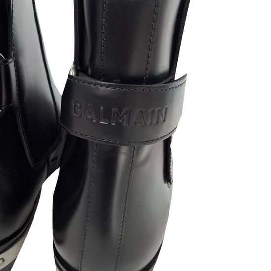 Balmain Pete Chelsea Enkellaarsjes in Zwart Kalfsleer - Image 4