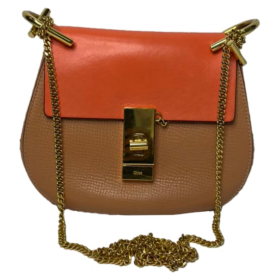 Chloé Mini Drew Chain Schoudertas in Oranje Leer - Image 2