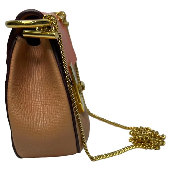Chloé Mini Drew Chain Schoudertas in Oranje Leer - Image 3