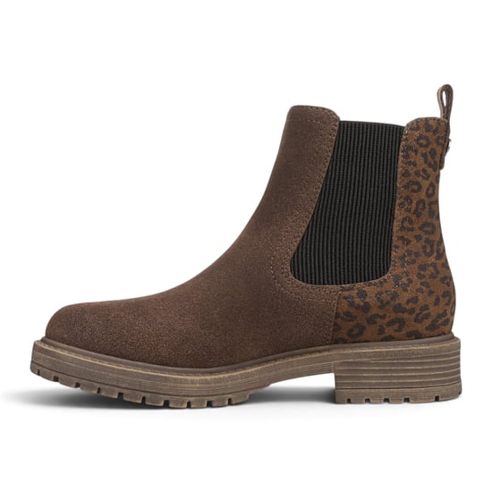 Blowfish Malibu dames chelsea boots van kunstsuède met bruine luipaardprint - Alfie - Image 3