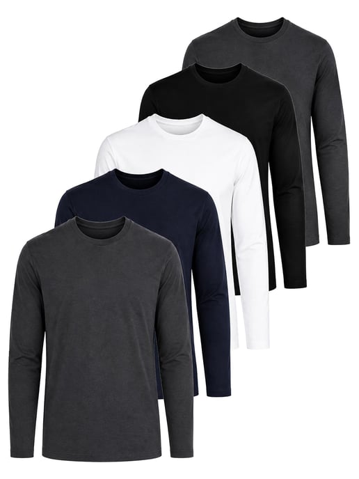 Kruze | T-shirts met lange mouwen voor heren – 5-pack - Image 1