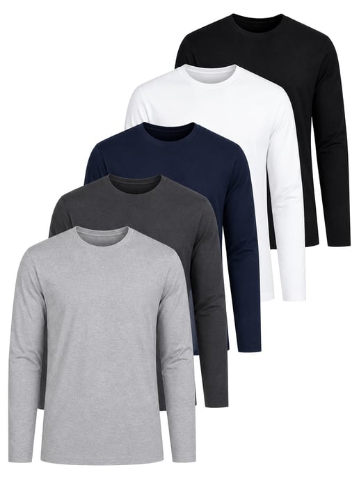 Kruze | T-shirts met lange mouwen voor heren – 5-pack - Image 1