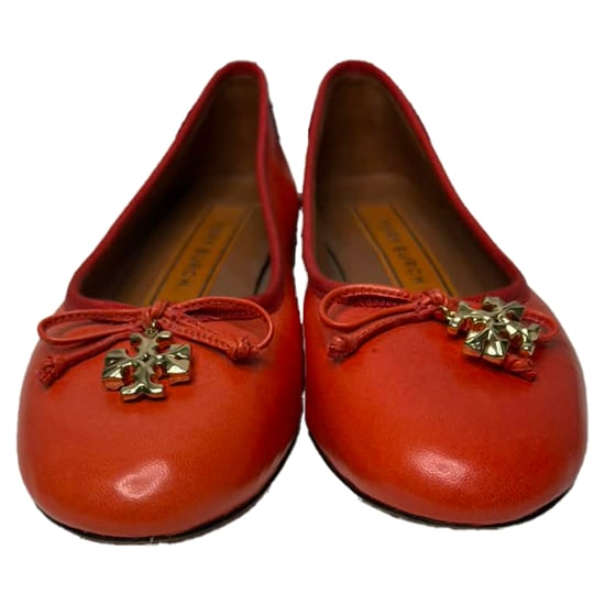 Tory Burch Tory Charm Ballerina's in Rood Leer - Image 2