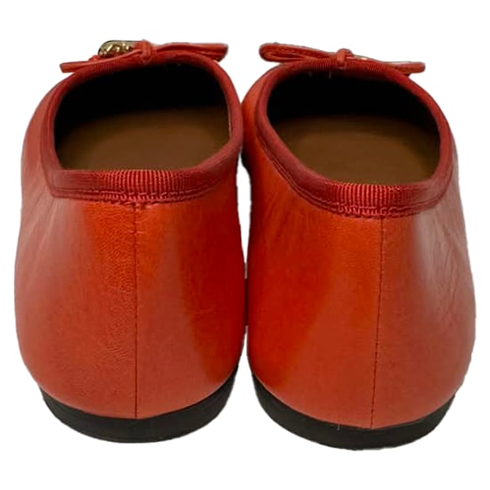 Tory Burch Tory Charm Ballerina's in Rood Leer - Image 3
