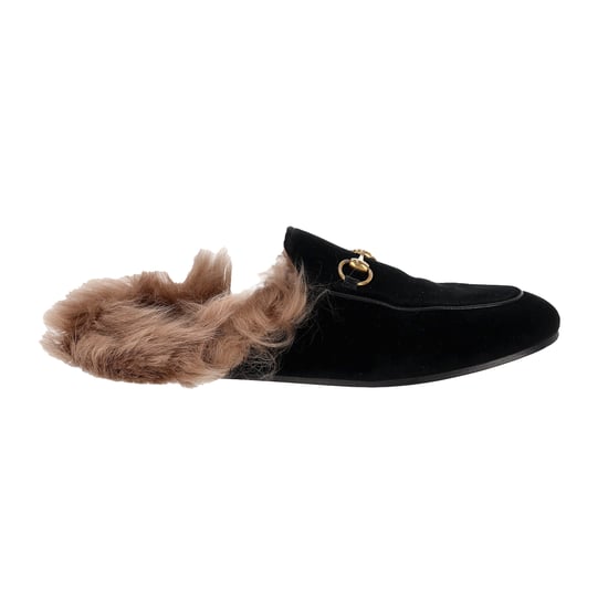 Gucci Princetown Muilen in Zwart Fluweel - Image 2