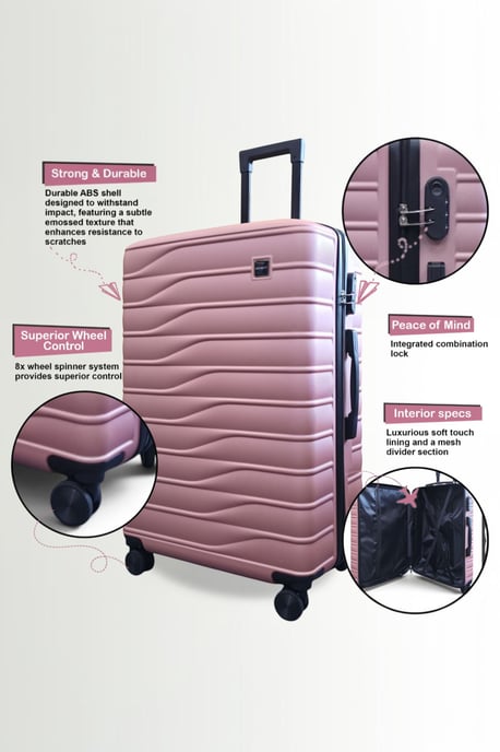 Hardshell roségouden 8-wielige bagagekoffer Tas Koffer - Voyage - Image 4
