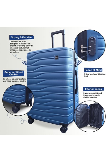 Hardshell blauwe 8-wielige bagagekoffer Tas Koffer - Voyage - Image 4