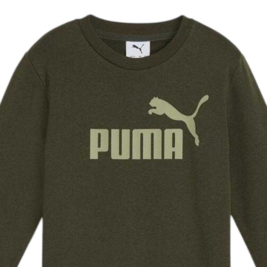 Puma Fleece-trainingspak met logo nr. 1 voor kinderen (Blauw/Groen) - Image 3