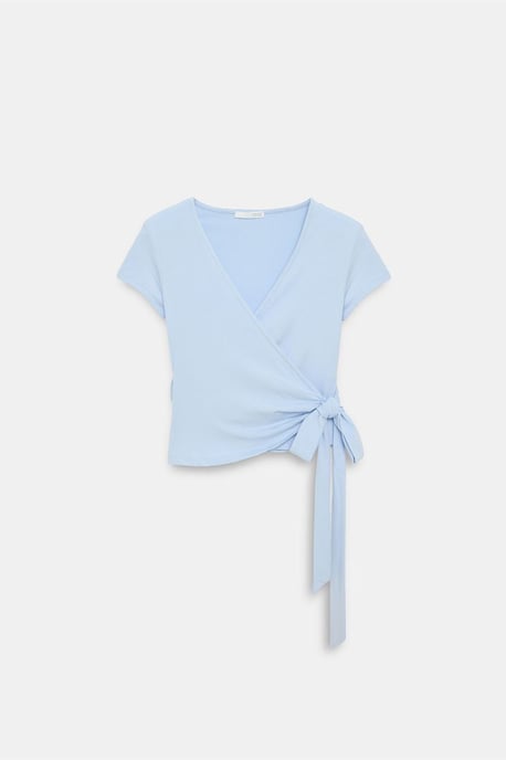 Crop Wrap Blouse met Strikdetail - Image 5