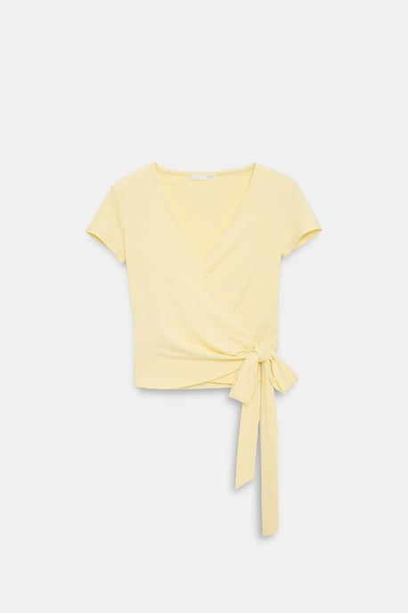 Crop Wrap Blouse met Strikdetail - Image 5