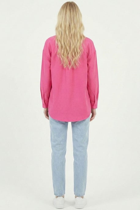 Ontspannen Fit Poplin Shirt met Knopen Sluiting - Image 3