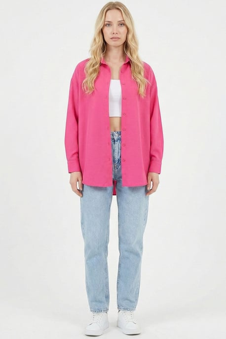 Ontspannen Fit Poplin Shirt met Knopen Sluiting - Image 5