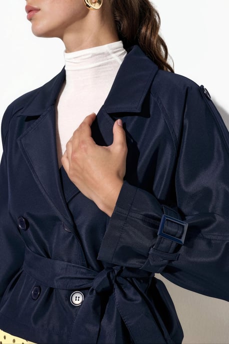 Korte Bouwde Trenchcoat - Image 4