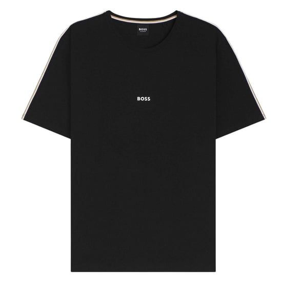 Boss Heren Logo Polycotton Regular T-Shirt (Zwart) - Image 1