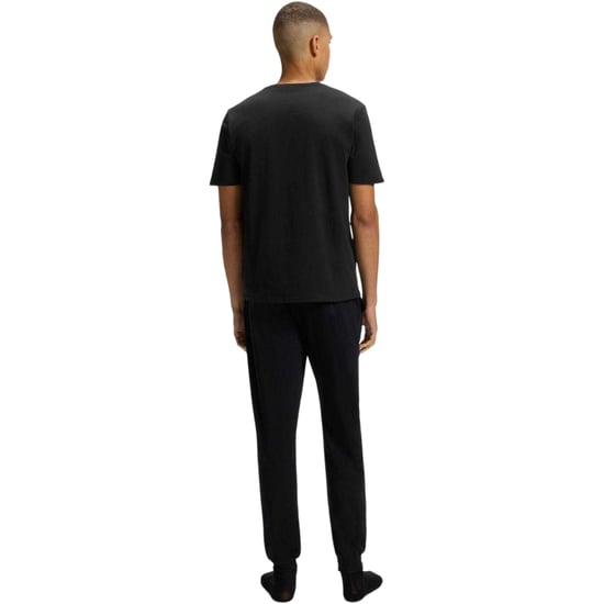 Boss Heren Logo Polycotton Regular T-Shirt (Zwart) - Image 6