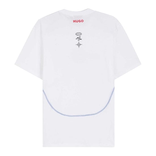 Hugo Unisex Volwassen Crew Neck Korte Mouwen Competitie T-Shirt (Wit) - Image 2