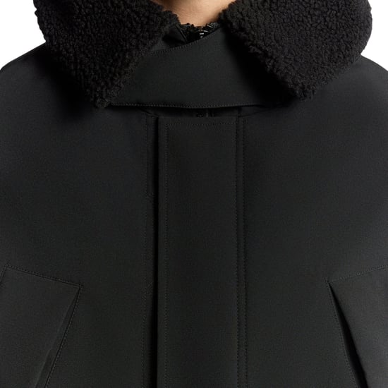 Lyle & Scott Heavyweight Faux Shearling Collar Parka - Zwart - Image 6