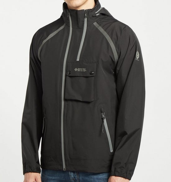 Belstaff effen dubbel zwart waterdicht trainingsjack - Image 2