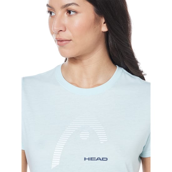 Head Dames Club Lara Regular Korte Mouwen T-shirt (Lichtblauw) - Image 3