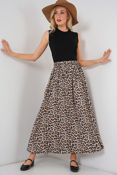 Maxi Rok met Elastische Taille - Image 1